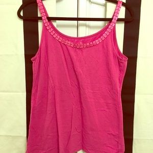 Hot pink knit tank